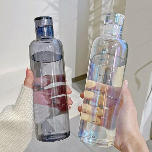Botella de vidrio de estilo simple coreano de 500 ml bebidas kawaii