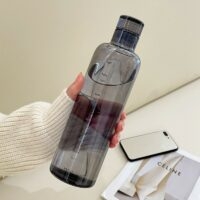 Botella de vidrio de estilo simple coreano de 500 ml bebidas kawaii