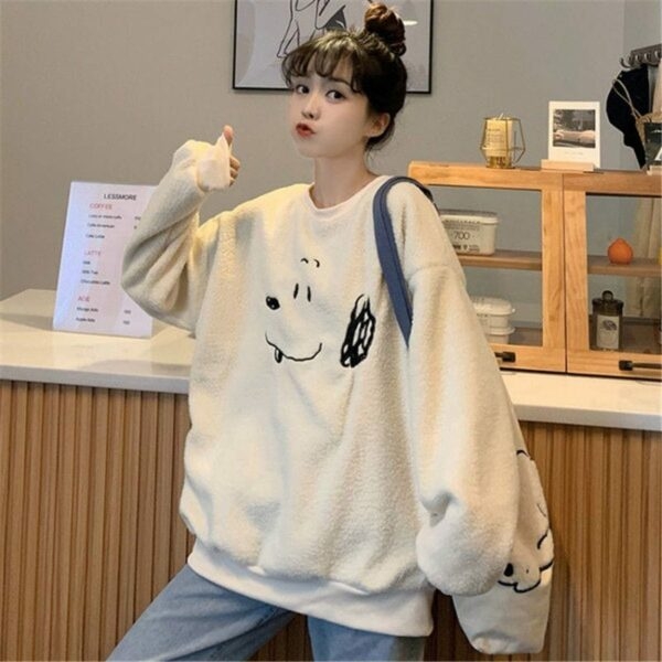 Kawaii Harajuku Loose Print Sweatshirt - Kawaii Fashion Shop | Cute ...