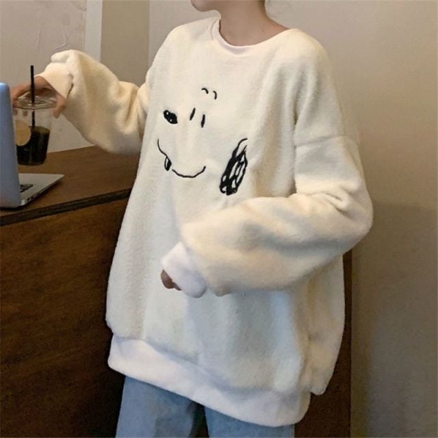 Kawaii harajuku sweatshirt met losse print