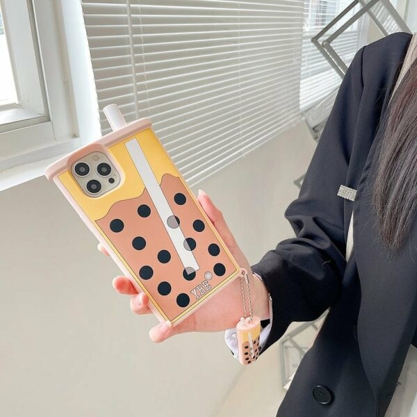 귀여운 3D 버블티 아이폰 케이스 버블티 카와이