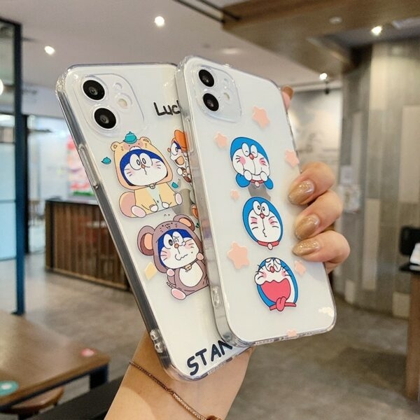 Custodia per iPhone Anime Doraemons giapponese Cartone kawaii