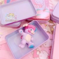 Mini caja de almacenamiento de hojalata de colores Kawaii kawaii de colores