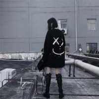 Gothic-Punk-Langarm-Egirl-T-Shirt Hip-Hop-Kawaii