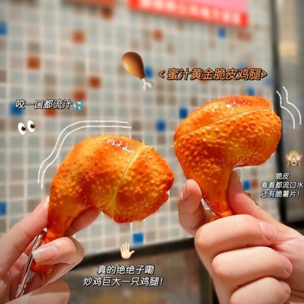Étui Airpods créatif en forme de cuisse de poulet Kawaii créatif
