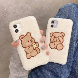 Cute Lamb Plush Bear iPhone Case bear kawaii