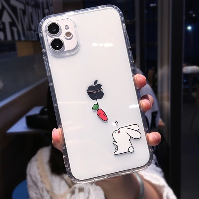 Cute Cartoon Cat Clear iPhone Case