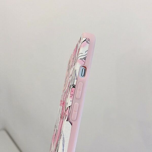 Чехол для iPhone с кавайным аниме «Розовая девушка» Милый каваи