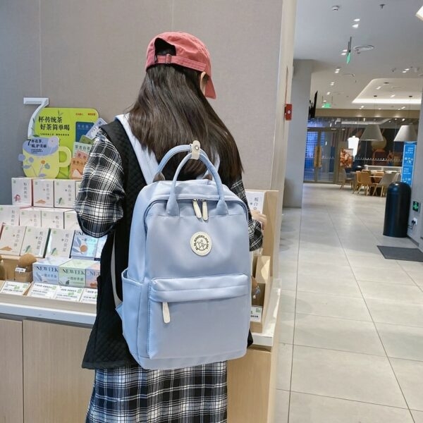 Корейский нейлоновый женский рюкзак Книжная сумка каваи