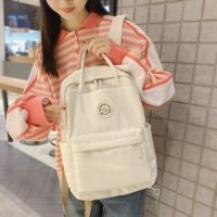 한국 스타일 나일론 여성 배낭 책가방 카와이