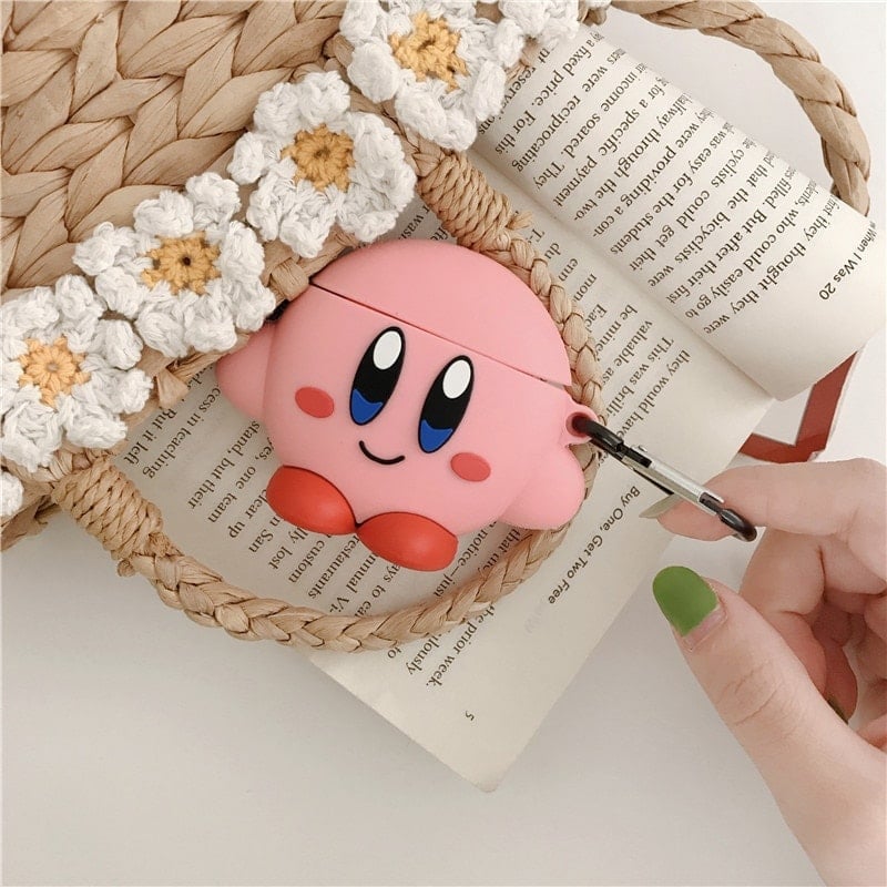 Kawaii Kirby Airpods Case for Airpods 1/2/3 Pro Funda Airpods Case Anime  Figure Kirby Waddle Dee Silica Gel Bluetooth Earphone - AliExpress