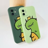 Coque et skin iPhone mignon dinosaure vert Kawaii mignon