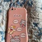 Kawaii الوردي القط الأذن iPhone القضية