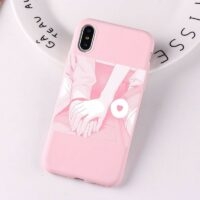 Розовый чехол для iPhone с кавайной девушкой Милый каваи