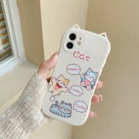 Kawaii rosa Katzenohr-iPhone-Hülle Katze kawaii