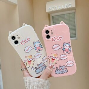 Kawaii Pink Cat Ear iPhone Case Cat kawaii