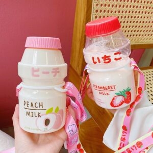 Cute Ins Fruit Water Bottle 480ml Drinking Cups kawaii