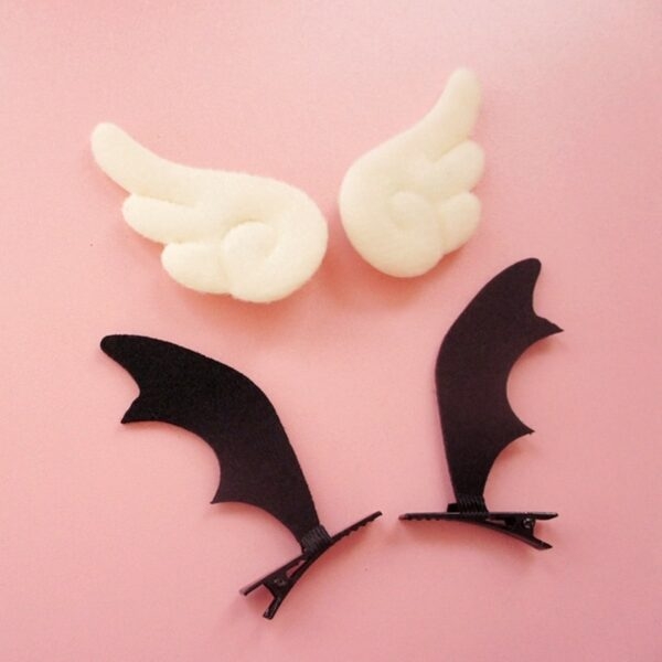 Urocza spinka do włosów Lolita Little Devil Wings Śliczne kawaii