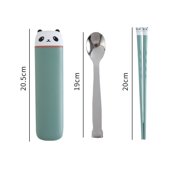 مجموعة أدوات المائدة المحمولة Kawaii Panda