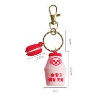 Kawaii Peach Milk Bottle Airpods-hoesje Cartoon-kawaii