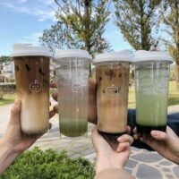 Kawaii tragbare transparente Kaffeewasserflasche Kaffeetasse kawaii