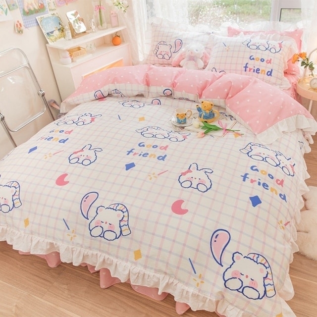 Kawaii Rainbow Sängkläder Set