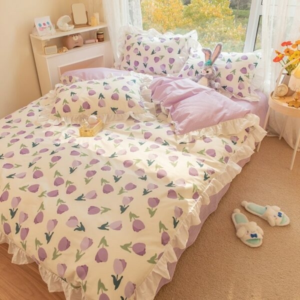 Kawaii Rainbow Sängkläder Set Lakan kawaii