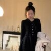 Mini vestido coreano de punto de hada dulce