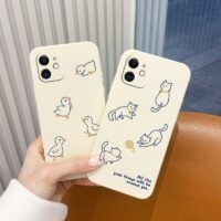 Härligt iPhonefodral för tecknad katt Tecknad kawaii