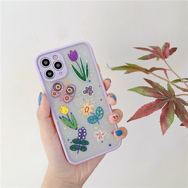 3D Relief Flower iPhone-fodral iPhone 11 kawaii