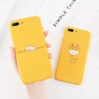かわいい黄色のキリン iPhone ケース漫画かわいい