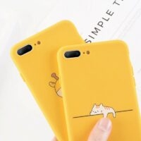 Gulligt gult giraffiPhonefodral Tecknad kawaii