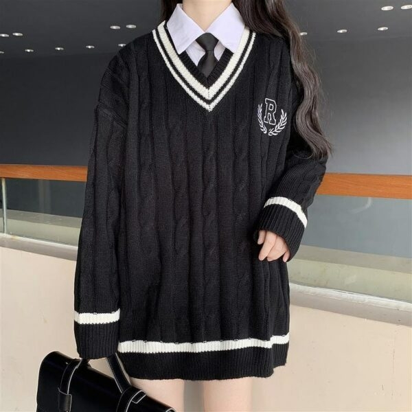 Japoński słodki sweterek JK Kawaii w stylu studenckim