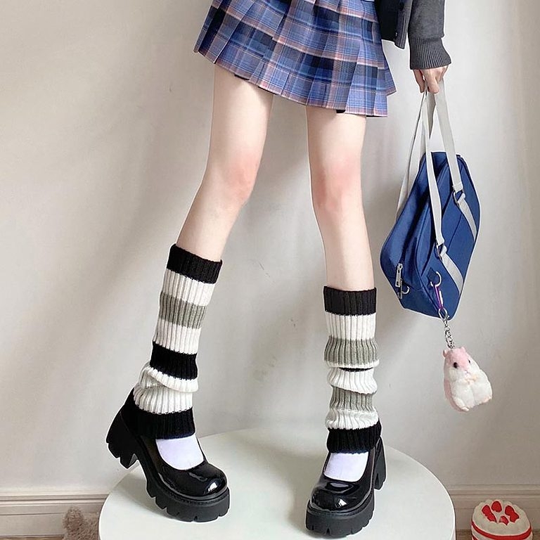 Lolita Rainbow Knitted Foot Cover - Kawaii Fashion Shop | Cute Asian ...