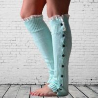 Зимние модные вязаные носки Сапоги кавайные
