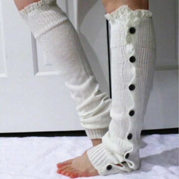 Зимние модные вязаные носки Сапоги кавайные
