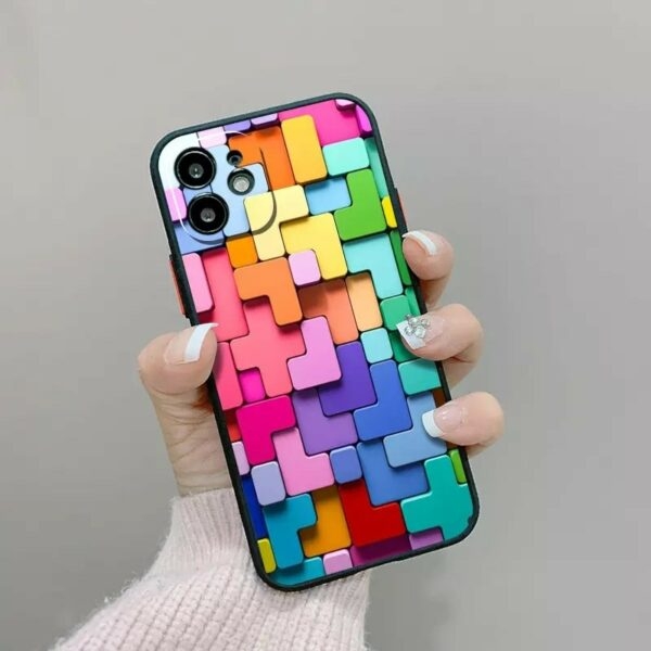 Coque et skin iPhone Bloc coloré 3D Bloc coloré kawaii