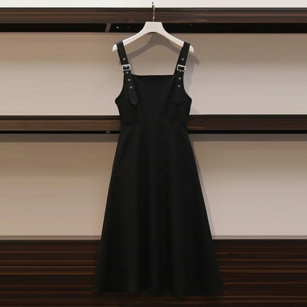 韓国のブラックタンクラップドレス韓国のかわいい