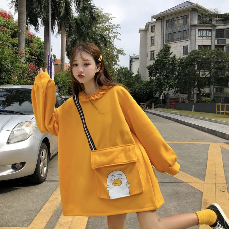 귀여운 부드러운 소녀 한국 애니메이션 운동복