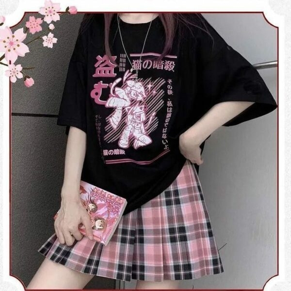 Japan Dark Print T-shirt Japan kawaii
