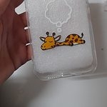 Linda capa para iPhone de casal de girafa de desenho animado