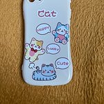 かわいいピンクの猫耳 iPhone ケース