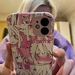카와이 애니메이션 핑크 소녀 아이폰 케이스