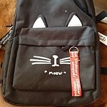 Рюкзак из холста с милым мультяшным котом