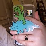 Dinosaure de dessin animé coréen Kawaii Coque et skin adhésive iPhone