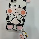 3D Cartoon Milk Cow iPhone Case