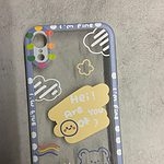 Kawaii Cloud Bear Doodle Art iPhone-fodral
