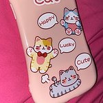 Kawaii الوردي القط الأذن iPhone القضية