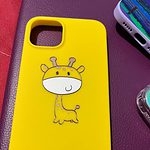Vinilo o funda para iPhone Linda jirafa amarilla