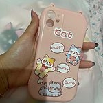 Vinilo o funda para iPhone Oreja de gato rosa kawaii